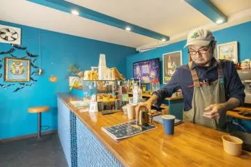 piccoro coffee’s friendly owner