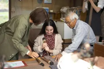 Try using an Akama inkstone making tool
