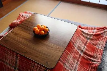 A traditional Japanese kotatsu heated table
