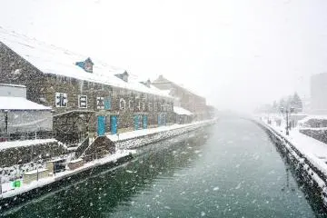 A snowy day by the Otaru Canal
