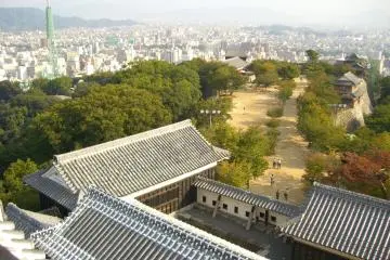 Views over the city from Matsuyama Castle