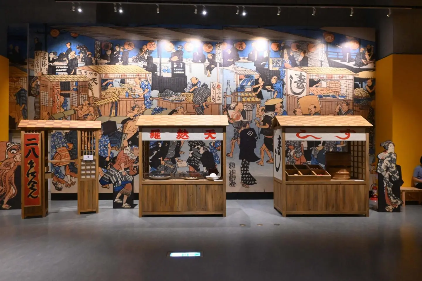 Replicas of Edo-period food stalls (Photo: Chukyo Television Broadcasting Co., Ltd)