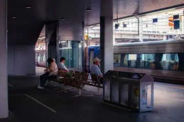 The station has copious bins and seating making the waiting period for trains as comfortable as possible