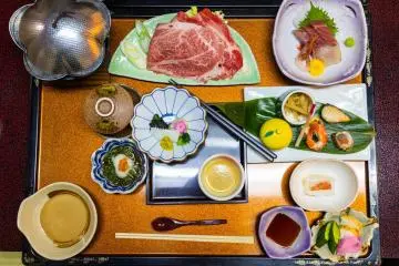 Dinner with Iwate beef