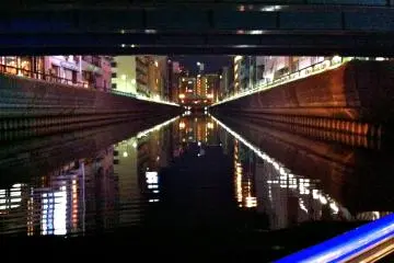 Making a U-turn under the Nipponbashi Bridge. Watch your head!