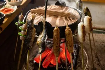 Robatayaki-style cuisine