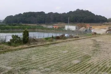 Emperor Keiko Imperial tomb in the distance
