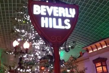 ป้ายจำลอง Beverly Hills ในสวนที่ยูนิเวอร์แซล สตูดิโอ เจแปน