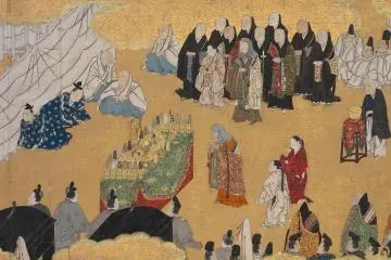 “Leaves of Wild Ginger” (Aoi), from the Phantom Genji Scrolls (Maboroshi no Genji monogatari emaki) [Handscroll]. (Edo period). Metropolitan Museum of Art, New York, NY, United States. https://www.metmuseum.org/art/collection/search/44958