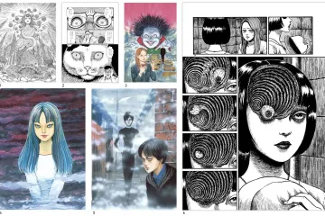 Panels from Junji Ito's spooky manga