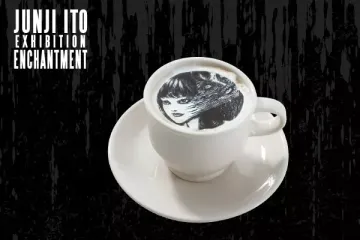 Latte art with Tomie's true self revealed
