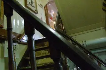 Going below deck.