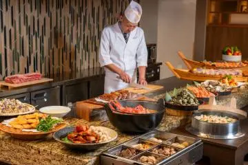 Live kitchen at the buffet