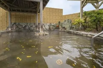 A relaxing hot spring bath on the first floor
