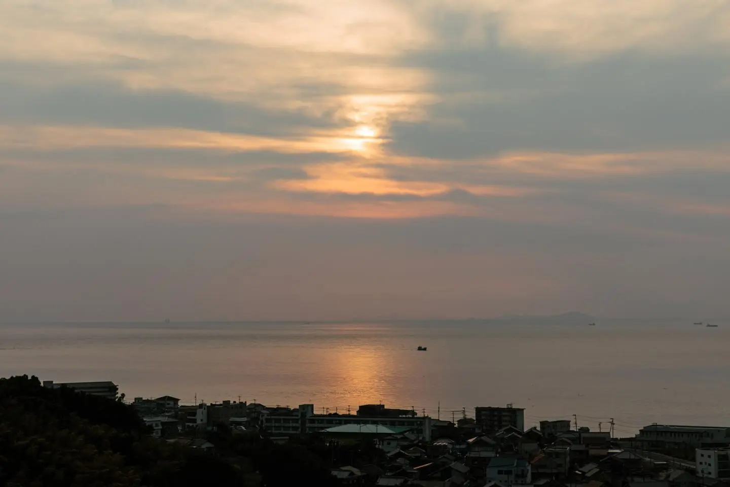 View of the sunset from Kamenoi Hotel Awajishima