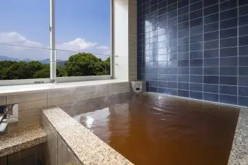 Premium room with semi-open-air hot spring bath
