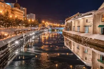Otaru Canal’s nighttime ambience