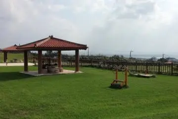<p>There are pavilions and exercise stations at the upper most tier of the park</p>