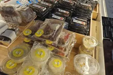 A selection of cheese products sold at a COCOSHIGA event