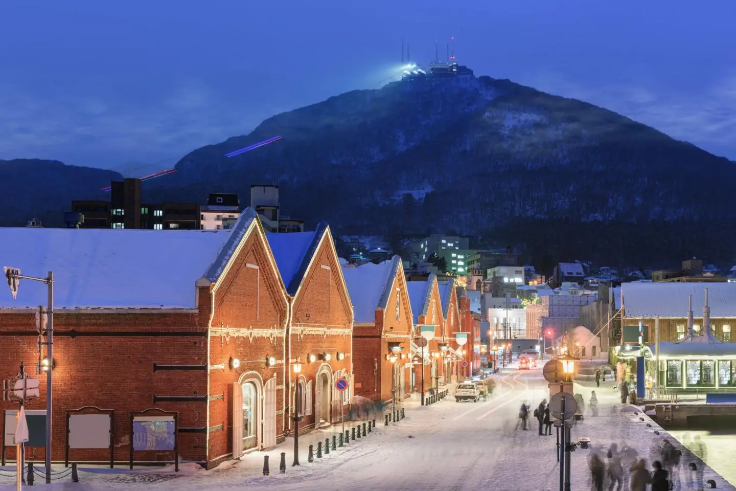 The Kanemori Red Brick Warehouses and Mount Hakodate