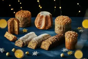 Holiday panettone, stollen, and pandoro