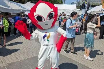 Honohon, the mascot for the 2026 Asian Games