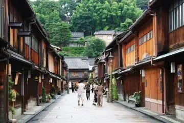 The popular Higashi Chaya district in Kanazawa, Ishikawa