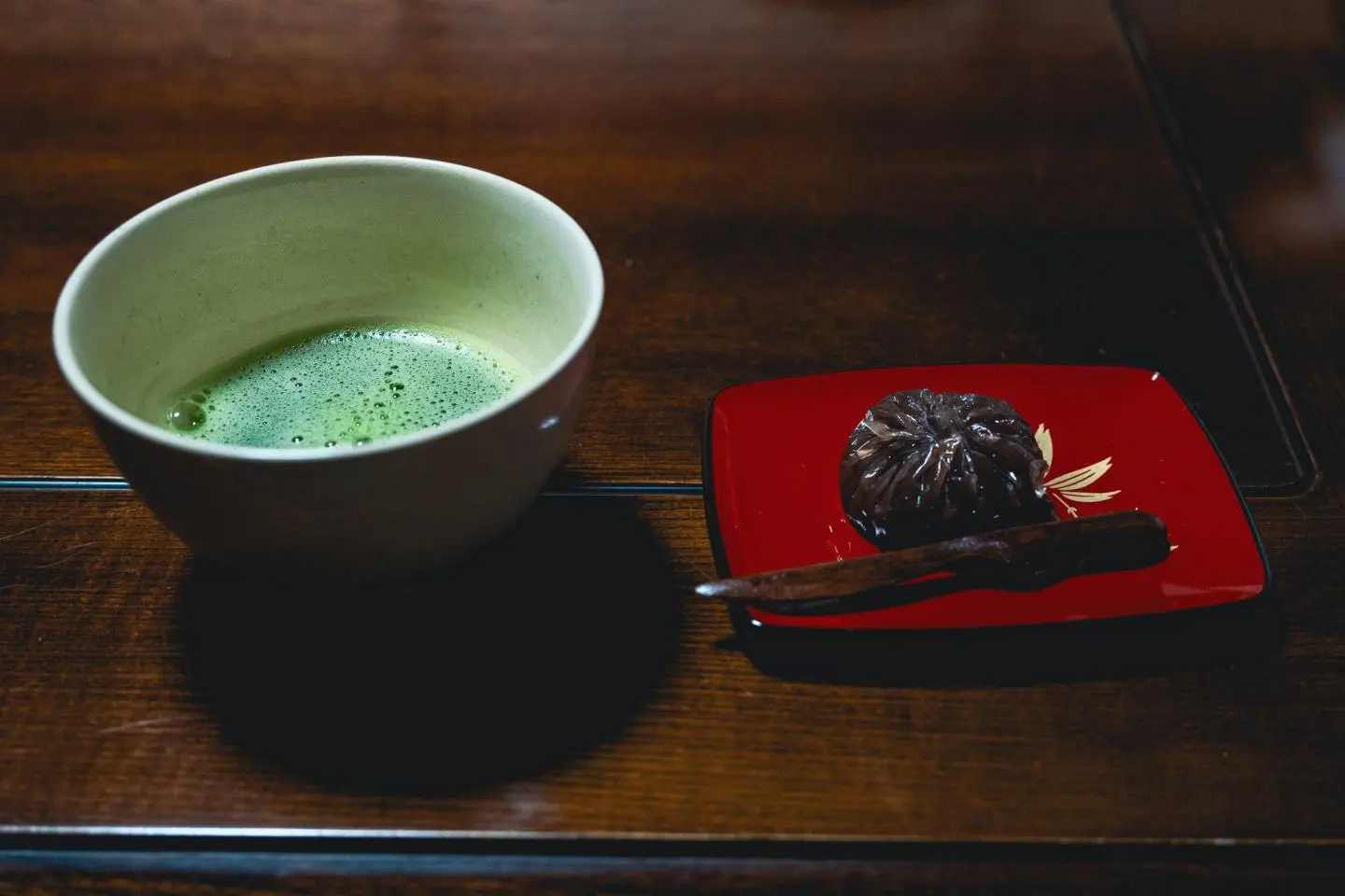 Matcha and wagashi (Photo: Todd Fong)