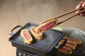 Beef cutlet straight off the griddle