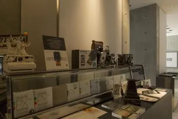 The large range of film available. There is also a gadget that lets you develop images from your iPhone at the Impossible Project Space in Nakameguro in downtown Tokyo.