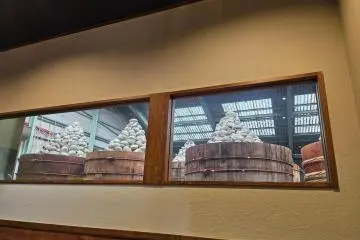 See fermenting miso from the restaurant
