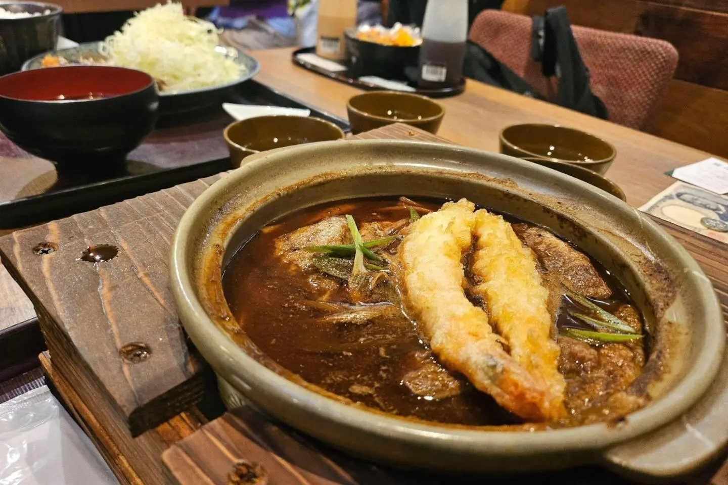 Ebi tempura miso udon