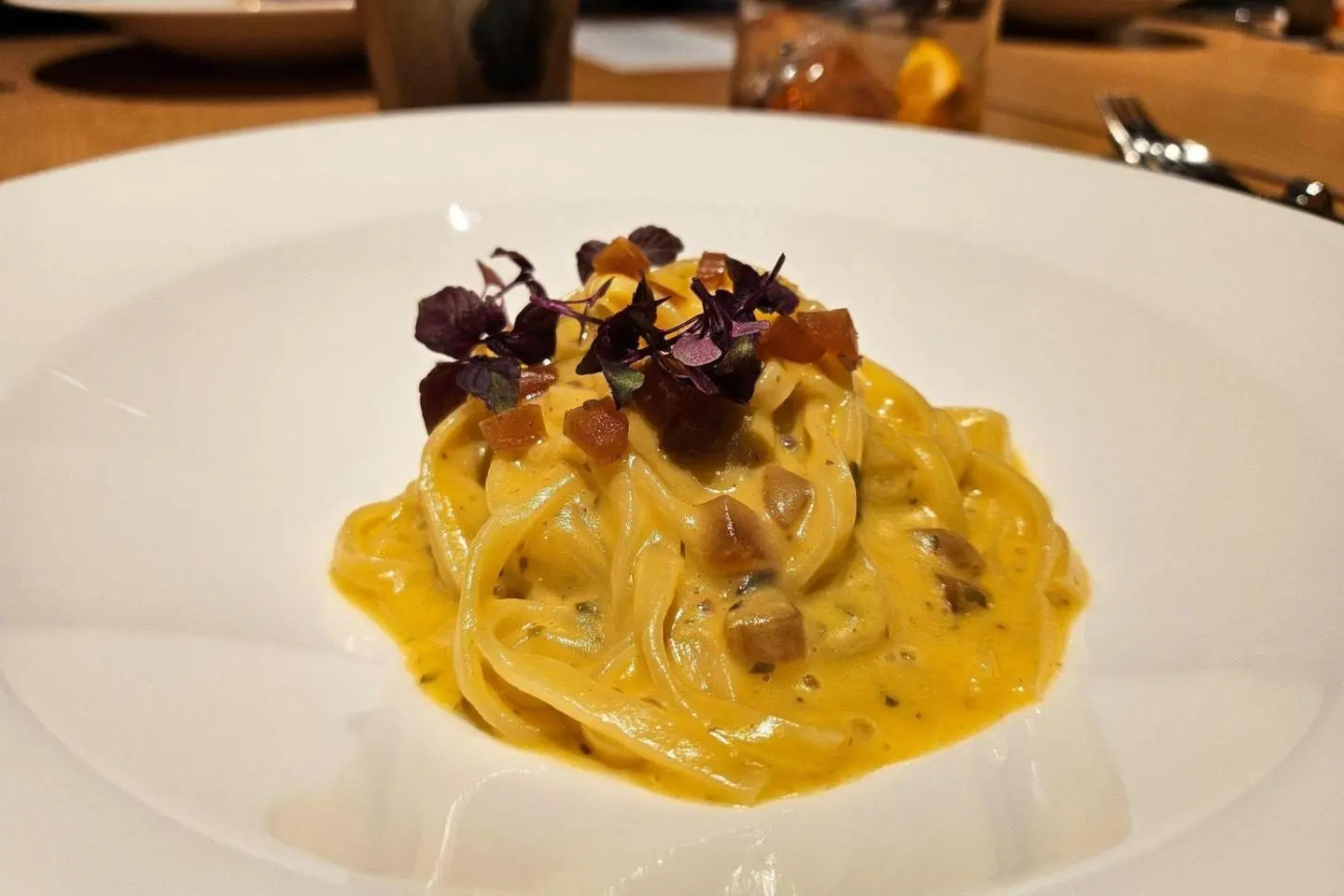 Carbonara with Moriguchi daikon radish