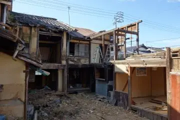 A traditional house in disrepair
