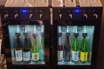 Complimentary sake tasting
