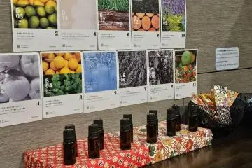 Washi paper bookmark and aroma experience at Village Kyoto