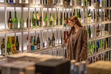 Wandering through shelves of Japanese sake