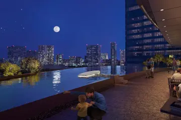 Moon-viewing terrace and foot baths