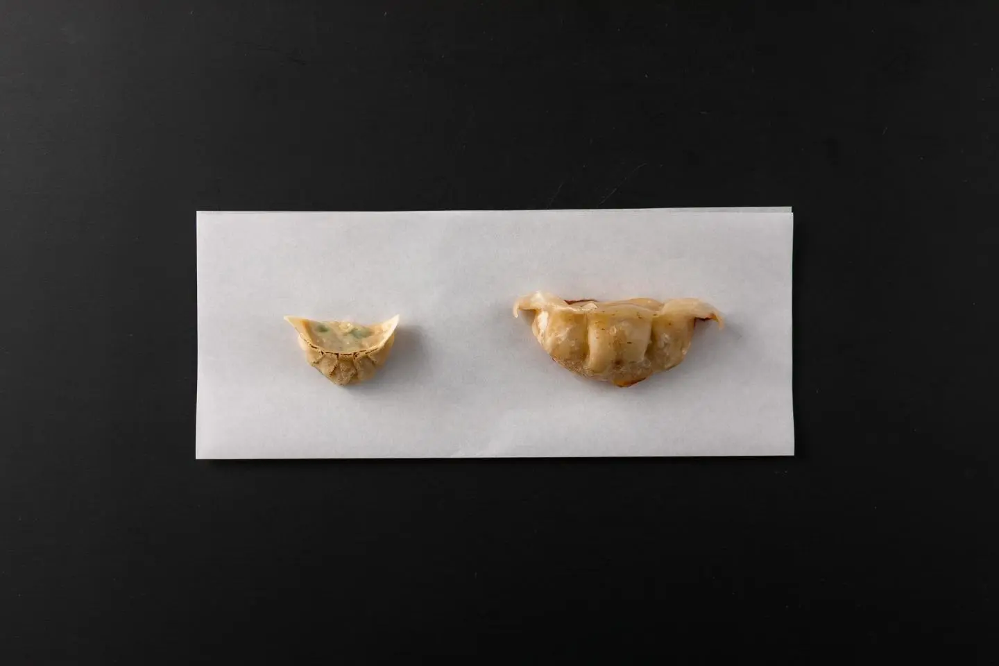 Comparison of hitokuchi gyoza with regular gyoza (Photo: design wwt / Shutterstock.com)