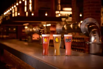 Freshly brewed beers at YONA YONA Tokyo Brewery Restaurant