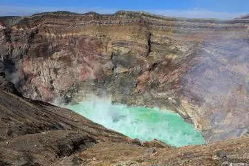 Mount Nakadake’s crater