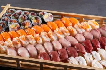 A variety of sushi