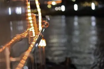 Hold on to the rail when working your ways towards the bow