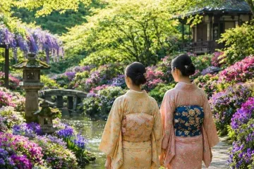 Springtime Niigata Garden Route in Kimono 2026