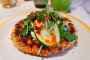 Sesame and buckwheat flatbread