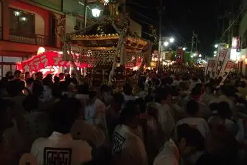Carring the omokoshi into town