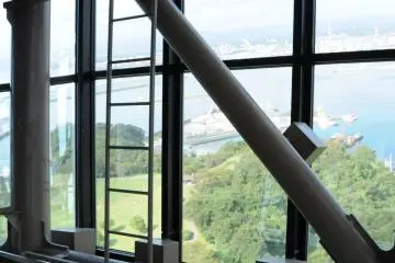 After taking the elevator, be sure to walk up the steps to the roof.  The view from inside is not as impressive.