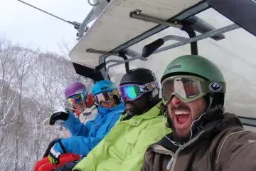 Having a good time on the way up