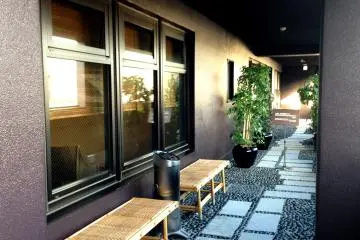 The top floor of Dormy&nbsp;Premium Inn has a pleasant balcony, a sauna and hot springs bath.