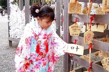 Little girl in her celebratory kimono.